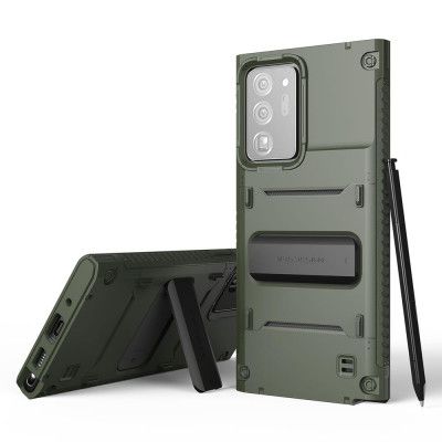 VRS DESIGN | Damda QuickStand Skal Galaxy Note 20 Ultra - Grön