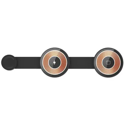 W-162 3-i-1 Fällbar Laddningsdocka Magnetisk Trådlös Laddare - Svart