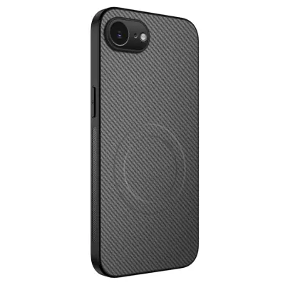 WANLONFENG iPhone 16e Mobilskal MagSafe Carbon Fiber TQ