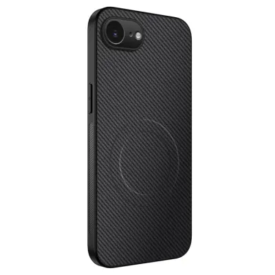 WANLONFENG iPhone 16e Mobilskal MagSafe Carbon Fiber TQ