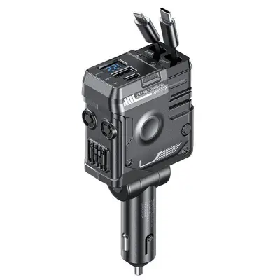 WEKOME WP-C59 Biladapter 75W Snabbladdning Multi-Port med kabel - Svart