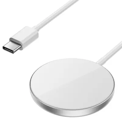 WIWU Qi2 MagSafe Trådlös Laddare iPhone med Typ-C-kabel Wi-W029