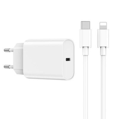 WIWU Snabbladdare 20W USB-C med Lightning Kabel Wi-U001 PD