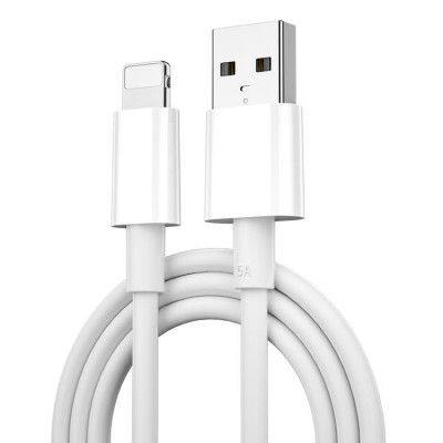 WIWU USB Till Lightning 1.2m Kabel 2.4A C006 - Vit