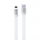 WK Design King Kong 2nd Gen Series Flat Micro-USB Kabel 6A 1.3m - Vit