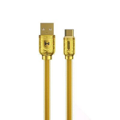 WK Design USB Till USB-C Kabel 1m - Guld