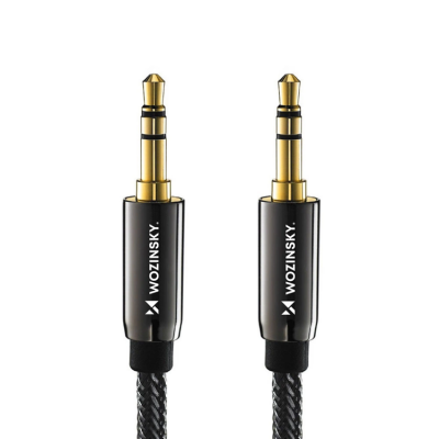 Wozinsky 2xAUX Kabel Universal Mini Jack 3m - Svart
