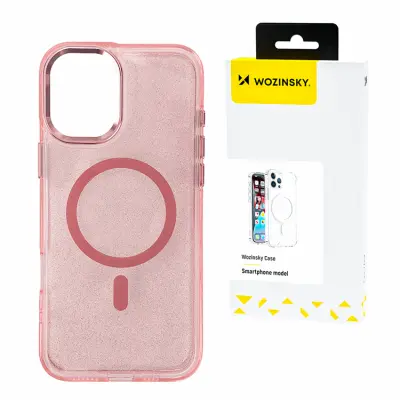 Wozinsky Galaxy S25 Plus Mobilskal Magsafe Glitter - Rosa