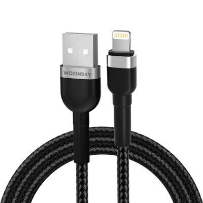 Wozinsky USB-A till Lightning kabel 2.4A 2m - Svart