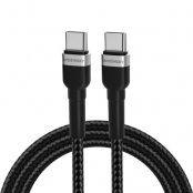 Wozinsky USB-C till USB-C kabel PD 65W 2m - Svart