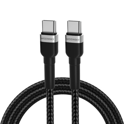 Wozinsky USB-C till USB-C kabel PD 65W 2m - Svart