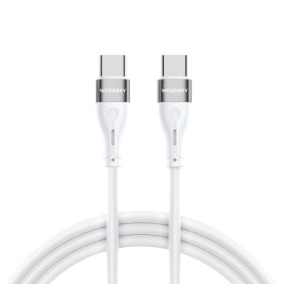 Wozinsky USB-C till USB-C kabel PD 65W 2m - Vit