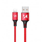 Wozinsky USB - Lightning Kabel 2.4A 1m - Röd