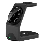 WT158 3-i-1 15W Magnetisk Trådlös Laddare Ställ Multifunktionell Docka