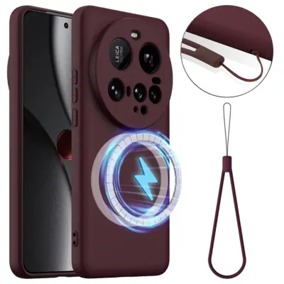 Xiaomi 15 Ultra Mobilskal MagSafe Liquid Silikon - Vinröd