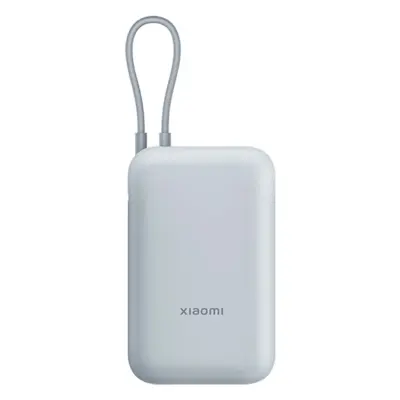 XIAOMI Powerbank 10000mAh 22.5W med USB-C Kabel - Grå/Blå