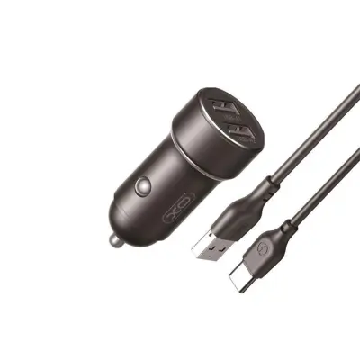 XO Billaddare 12W 2x USB CC53 - Svart