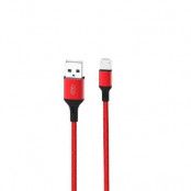 XO Kabel USB-A till Micro-USB 2m 2.4A - Röd