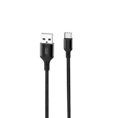 XO Kabel USB-A till USB-C 1m 2.4A - Svart