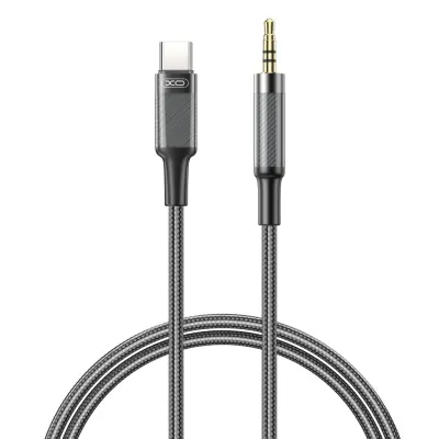 XO Ljudkabel Jack 3.5 mm till USB-C 1m NB-R279B - Svart