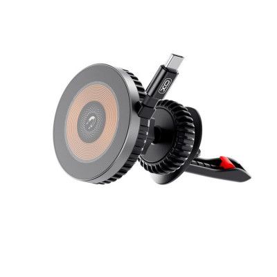 XO Magnetisk Bilhållare med Trådlös Laddare 15W USB-C Kabel