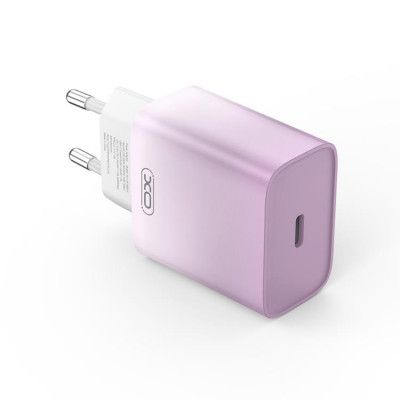 XO Snabbladdare 30W USB-C med Lightning Kabel CE18 PD Gul/Vit