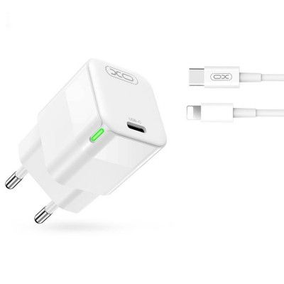 XO Snabbladdare 30W USB-C med Lightning Kabel CE06 PD - Vit