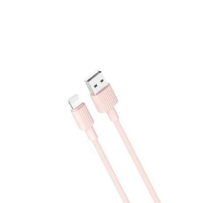 XO USB-A till Lightning kabel 1m 2.4A - Rosa
