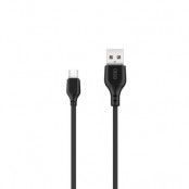 XO USB-A till Micro-USB Kabel 2m - Svart