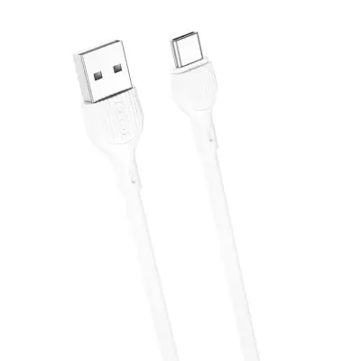 XO USB-A Till USB-C Kabel 1m 2.1A NB200 - Vit