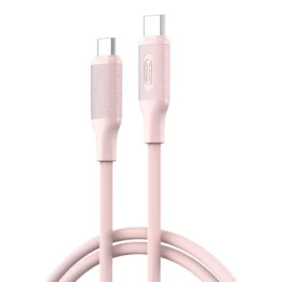 XO USB-C Till USB-C 60W Kabel 1m PD Q265B - Rosa