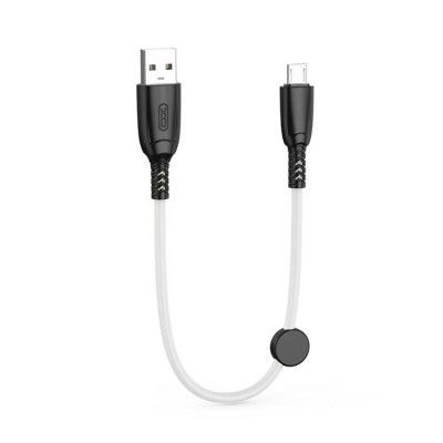XO USB Till MicroUSB 0.25m Kabel 6A NB247 - Vit