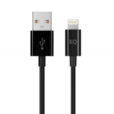 XQISIT Charge & Sync Kabel Lightning to USB A 150cm Svart