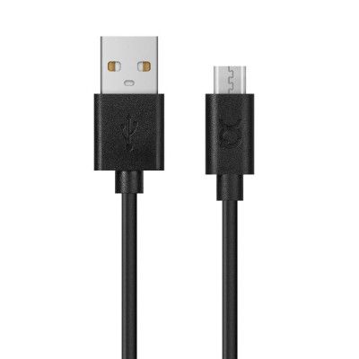XQISIT Charge & Sync Kabel microUSB to USB A 100cm Svart Svart