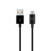 XQISIT Charge & Sync Kabel mUSB to USB A 150cm Svart