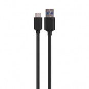 XQISIT Charge & Sync Kabel USB-C 3.1 to USB A 100cm Svart