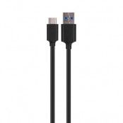 Xqisit Charge & Sync USB-A To USB-C kabel 3.1 100cm - Svart