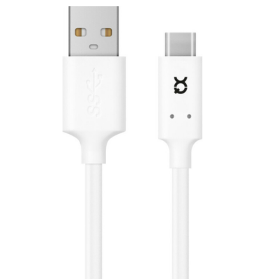 Xqisit Charge & Sync USB-C Kabel 3.0 100cm - Vit