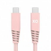 Xqisit Cotton Braided USB-C To USB-C 3.1 200cm - Rosa