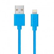 XQISIT Cotton Kabel  Lightning to USB A 180cm blue