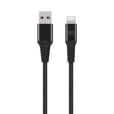 XQISIT Extra Strong Braided Kabel Lightning to USB A 200 Svart