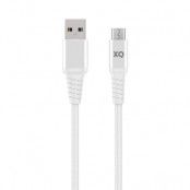 XQISIT Extra Strong Braided Kabel microUSB to USB A 200c Vit