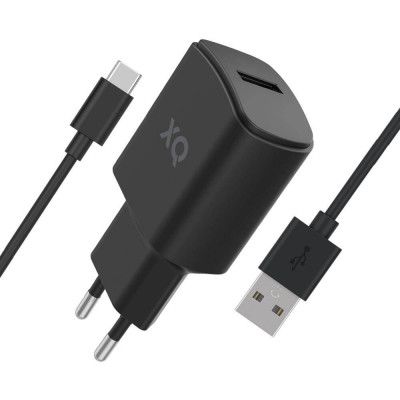 XQISIT Laddare 2.4A 1x USB EU- USB-C 2 - Svart