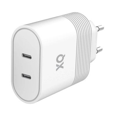 XQISIT Laddare Dual USB-C PD 40W E Vit