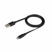 Xtorm Flat USB-A / Lightning Kabel 1m - Svart