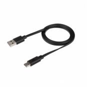 Xtorm Flat USB-A / USB-C Kabel 1m - Svart