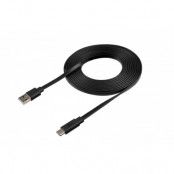 Xtorm Flat USB-A / USB-C Kabel 3m - Svart