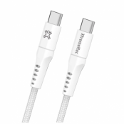 XtremeMac Flätad USB-C till USB-C Kabel 2.5m Premium - Vit