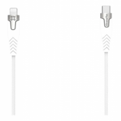 XtremeMAC Premium USB-C Till Lightning Kabel 2m - Vit/Silver