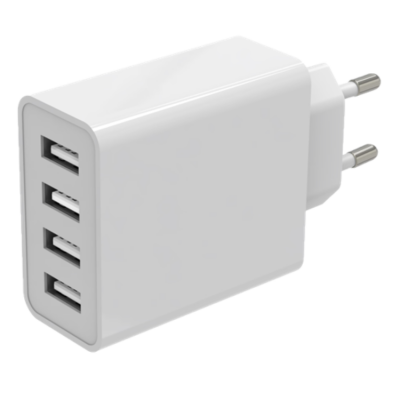 XtremeMAC Väggladdare 4 USB Portar 12W - Vit
